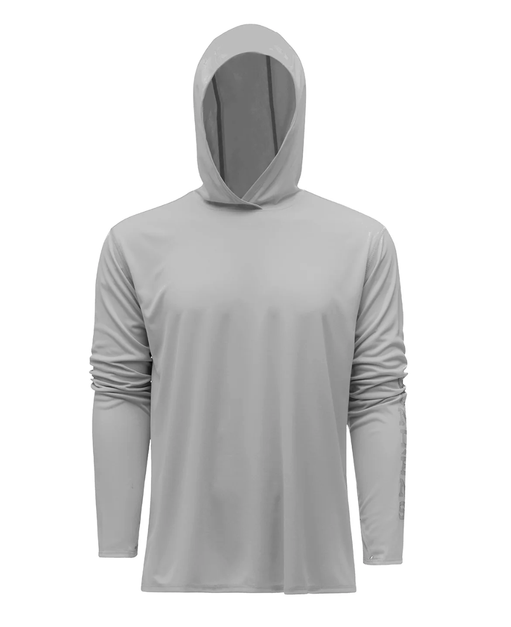 Lightweight, quick-dry Grundens sun fishing hoody.