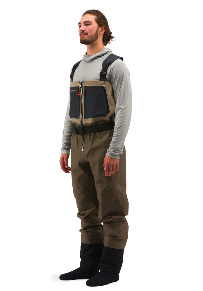 Grundens Boundary ZIP Waders with climbing harness-inspired suspension system for all-day comfort