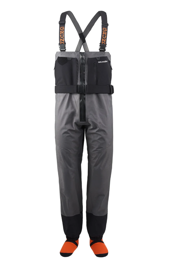 Front of Grundens Vector Zip Waders
