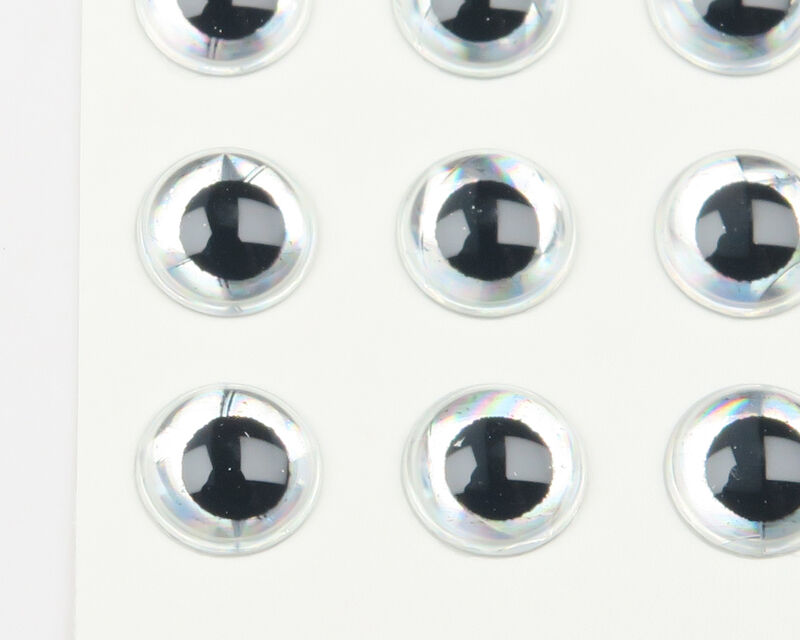 Silver Hareline Eyes 3D Big Fish Eyes for fly tying