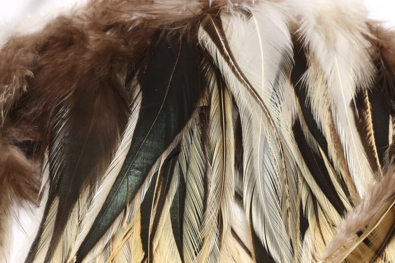 Hareline Badger Saddle Hackle for sale online.