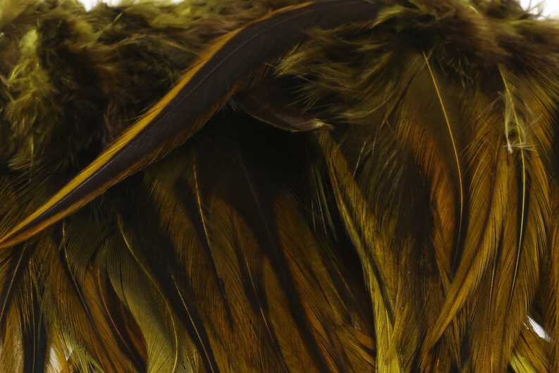 In stock Hareline Badger Saddle Hackle fly tying materials.