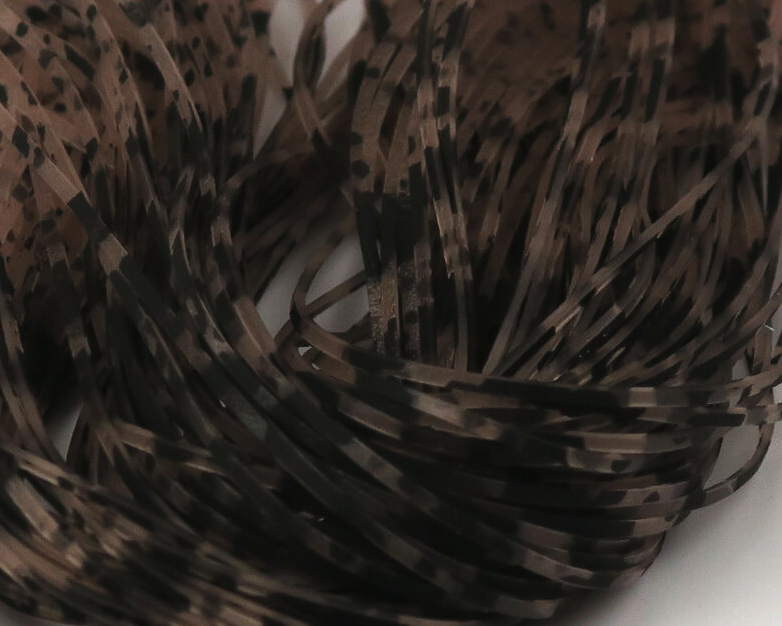 Hareline Barred & Speckled Crazy Legs for fly tying are a great way to add color and movement when tying flies for bass, trout,