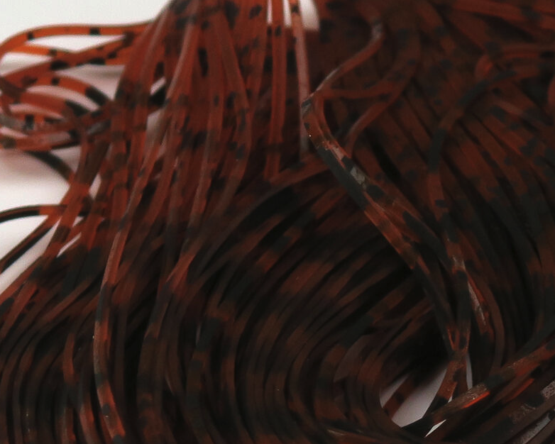 Hareline Barred & Speckled Crazy Legs for fly tying are a great way to add color and movement when tying flies for bass, trout,