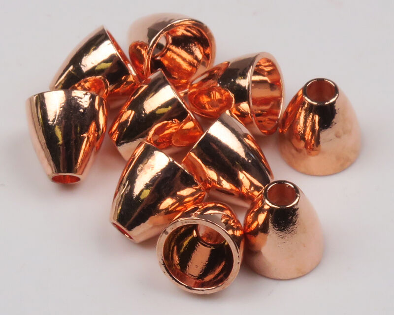 Copper colored tungsten coneheads for fly tying