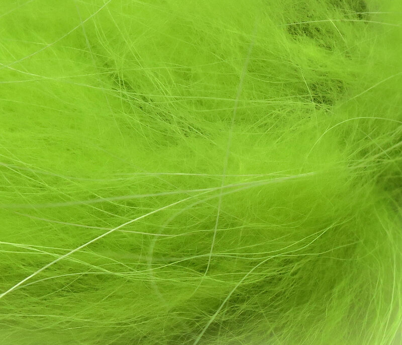 Vibrant Chartreuse Fin Raccoon Zonker strip, perfect for high-visibility fly patterns in murky waters.