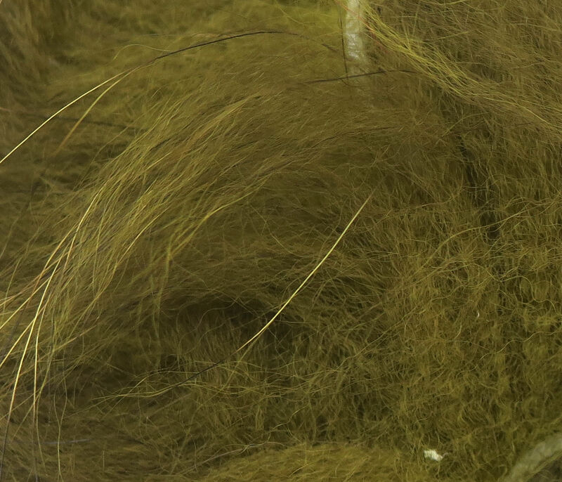 Olive Fin Raccoon Zonker strip, earthy and subtle, mimicking natural prey for trout and bass.