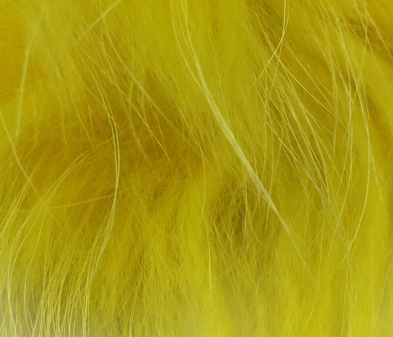 Yellow Fin Raccoon Zonker strip, sunny and vibrant, great for flies in bright or cloudy conditions.