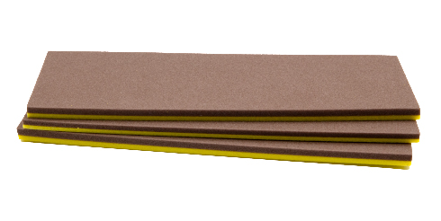 Double Decker 5mm Stacked Foam in Brown and Yellow for high-contrast fly patterns