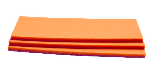 Double Decker 5mm Stacked Foam in solid Sunburst Orange for high-visibility flies