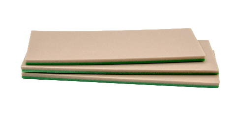 Natural two-tone tan and olive foam sheets for hoppers and stoneflies