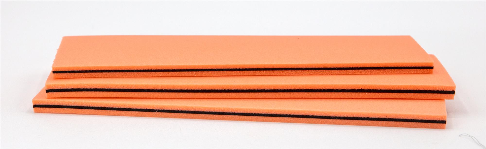 Multi-color fly tying foam for hoppers and beetles orange black