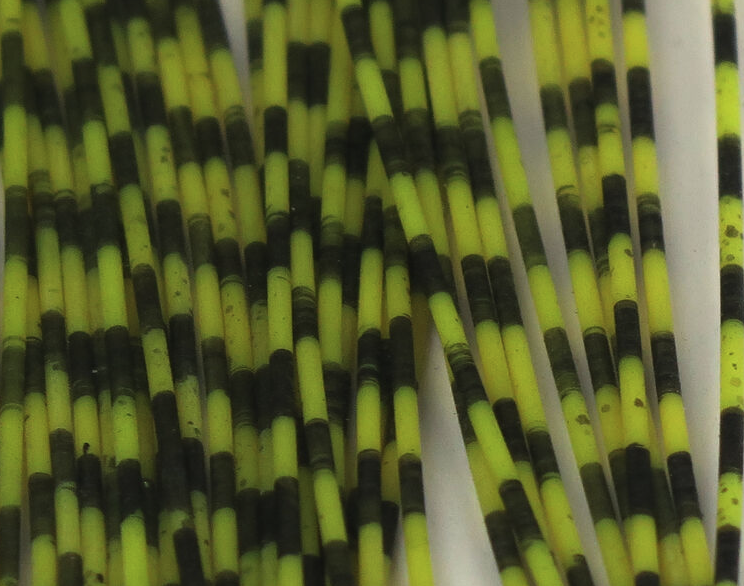 Grizzly Barred Round Rubber Barred Legs Medium Are A Go To Fly Tying Material For Adding  A Lateral Line To Flies For Predators