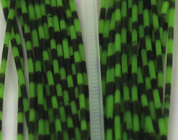 Grizzly Barred Round Rubber Barred Legs Medium Are A Go To Fly Tying Material For Adding  A Lateral Line To Flies For Predators