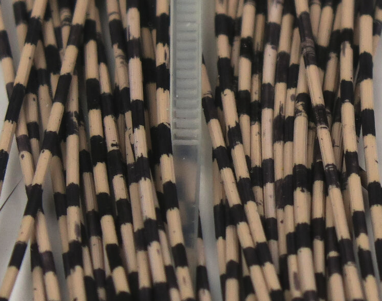 Grizzly Barred Round Rubber Barred Legs Medium Are A Go To Fly Tying Material For Adding  A Lateral Line To Flies For Predators