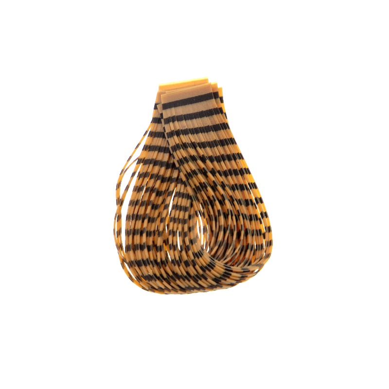 Double Barred Silicone Legs Gold Black — UV-resistant silicone fly tying legs for durable, lifelike fly patterns.