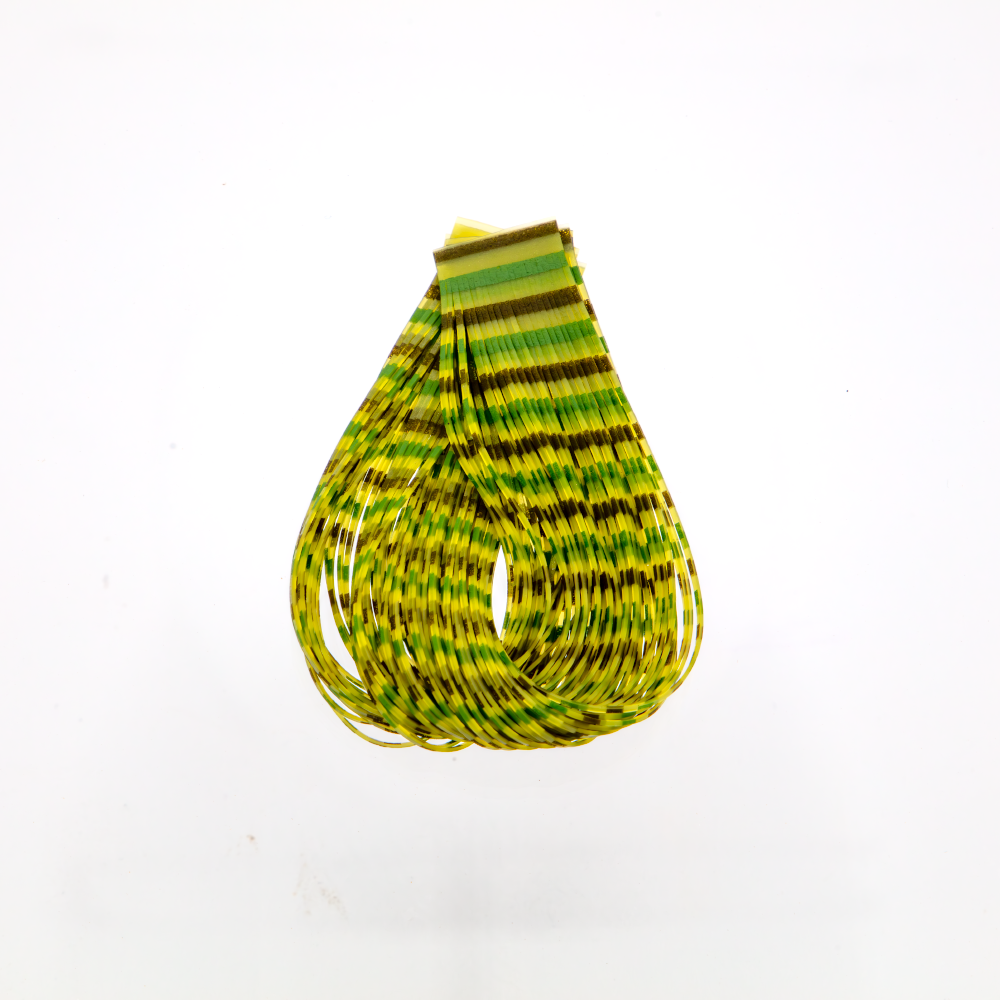 Lt Olive/Green Olive/Olive Triple Barred Heavy Duty Silicone Legs. Rubber legs for fly tying nymphs.