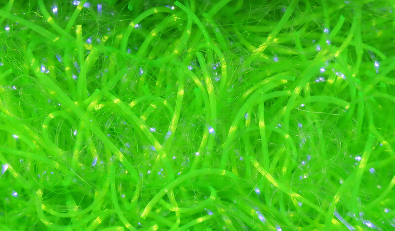 Chartreuse dyed Hareline UV Life Flex Wrap