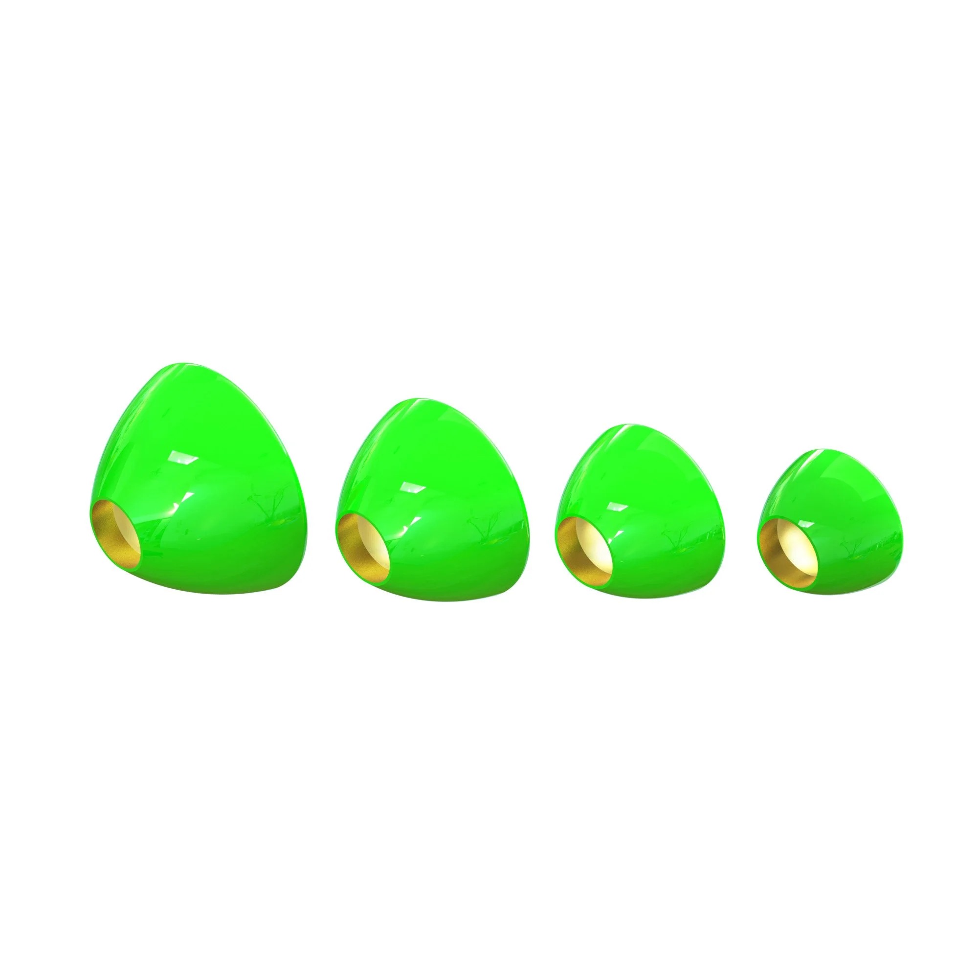 PRO TubeFly green brass cone for finishing Micro Tube and Flexi Tube patterns