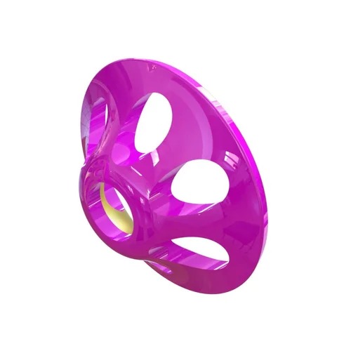 Pro Sportfisher Ultra Sonic Disc fluorescent pink vented tube fly weight for steelhead, salmon, and modern intruder tube flies