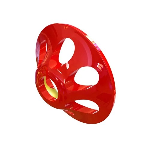 Pro Sportfisher Ultra Sonic Disc fluorescent red vented brass tube fly disc weight for salmon and steelhead fly tying