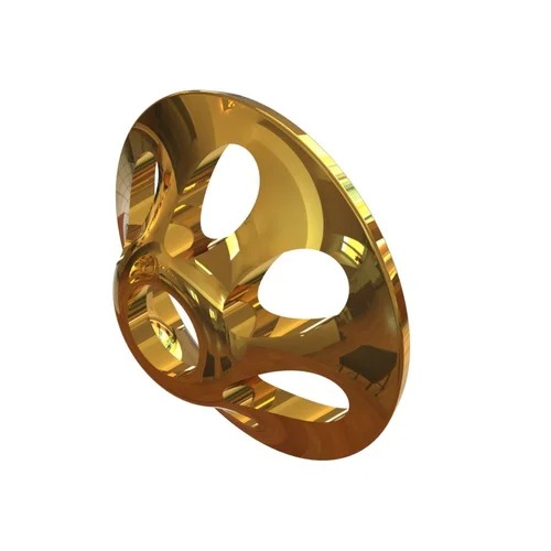 Pro Sportfisher Ultra Sonic Disc gold vented brass tube fly weight for salmon, steelhead, and intruder tube fly patterns