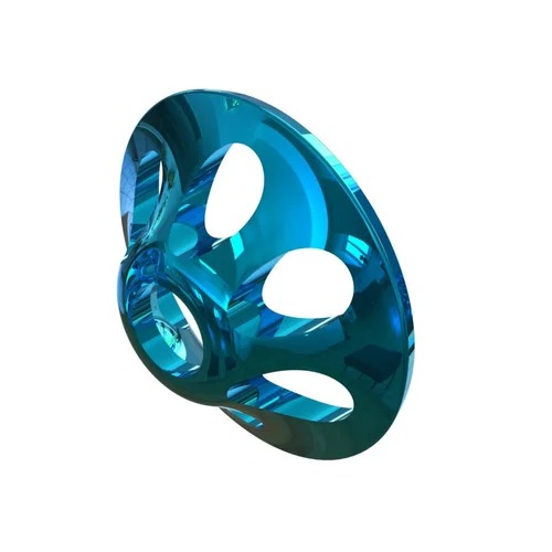 Pro Sportfisher Ultra Sonic Disc metallic blue vented tube fly disc weight for steelhead, salmon, and modern tube fly tying