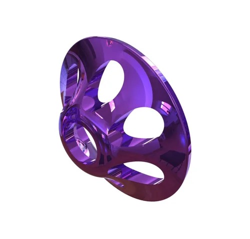 Ultra Sonic Disc metallic purple vented brass tube fly disc weight for salmon, steelhead, and intruder tube flies