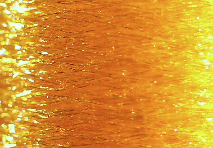 Soft and flexible Veevus Body Quill in gold, great for adding a touch of color to your flies