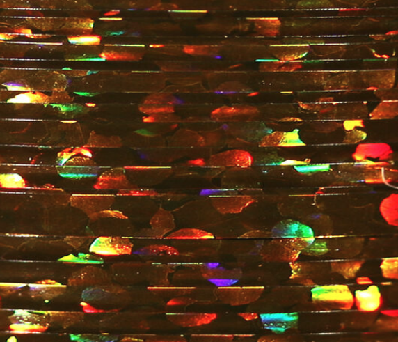 Copper Veevus Holographic Tinsel, excellent for adding warm, reflective hues to fly patterns