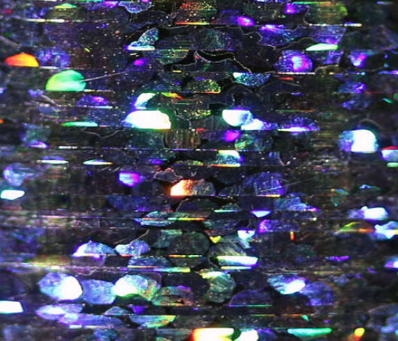Silver Veevus Holographic Tinsel, essential for adding a bright, reflective element to flies