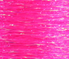 Fluorescent pink Veevus Mini Flat Braid, vibrant and eye-catching for freshwater and saltwater flies.
