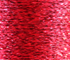 Red Veevus Mini Flat Braid, ideal for adding bold and bright accents to both freshwater and saltwater flies