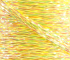 Yellow pearl Veevus Mini Flat Braid, adding a gentle, lustrous finish to various fly designs