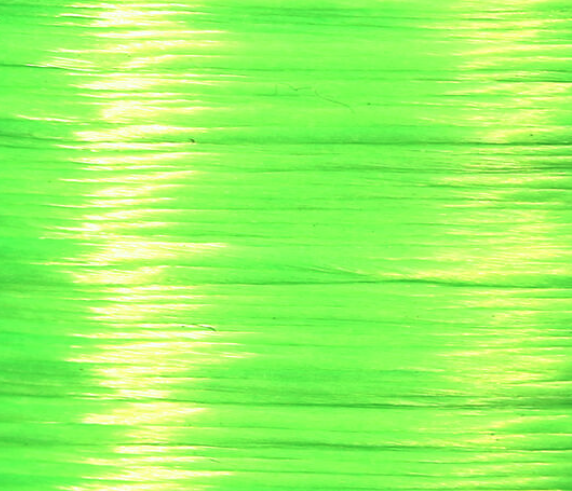 Fluorescent chartreuse Veevus 240 Power Thread, ultra-visible for attracting pike and musky in murky waters.