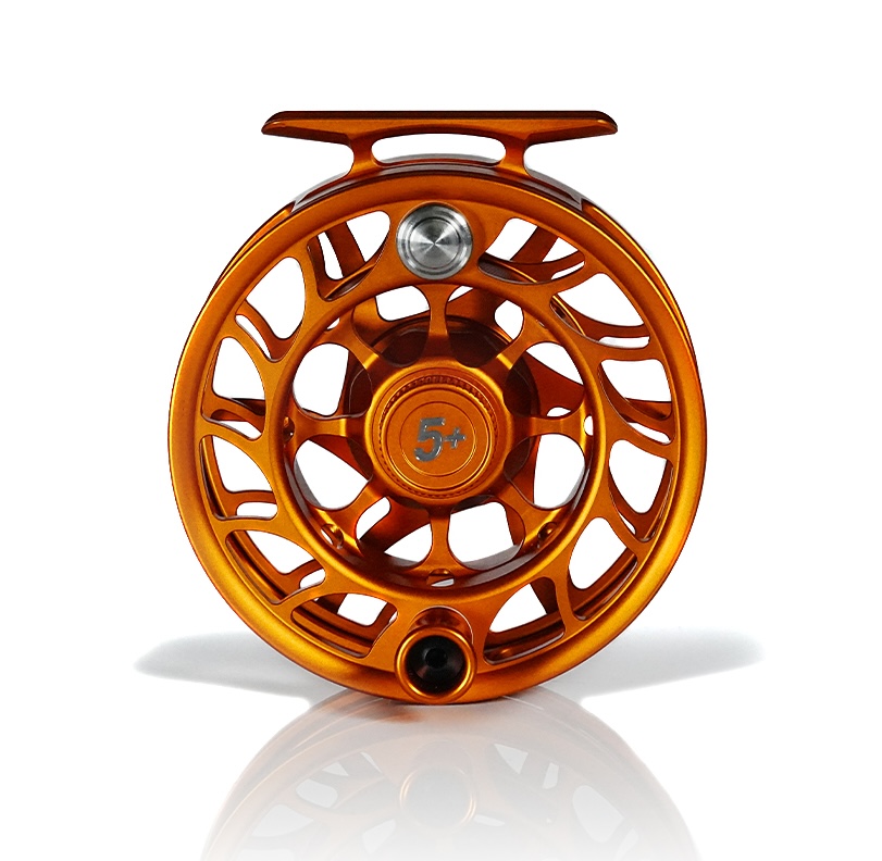 Hatch Iconic Fly Reel 5 Plus Campfire Orange color
