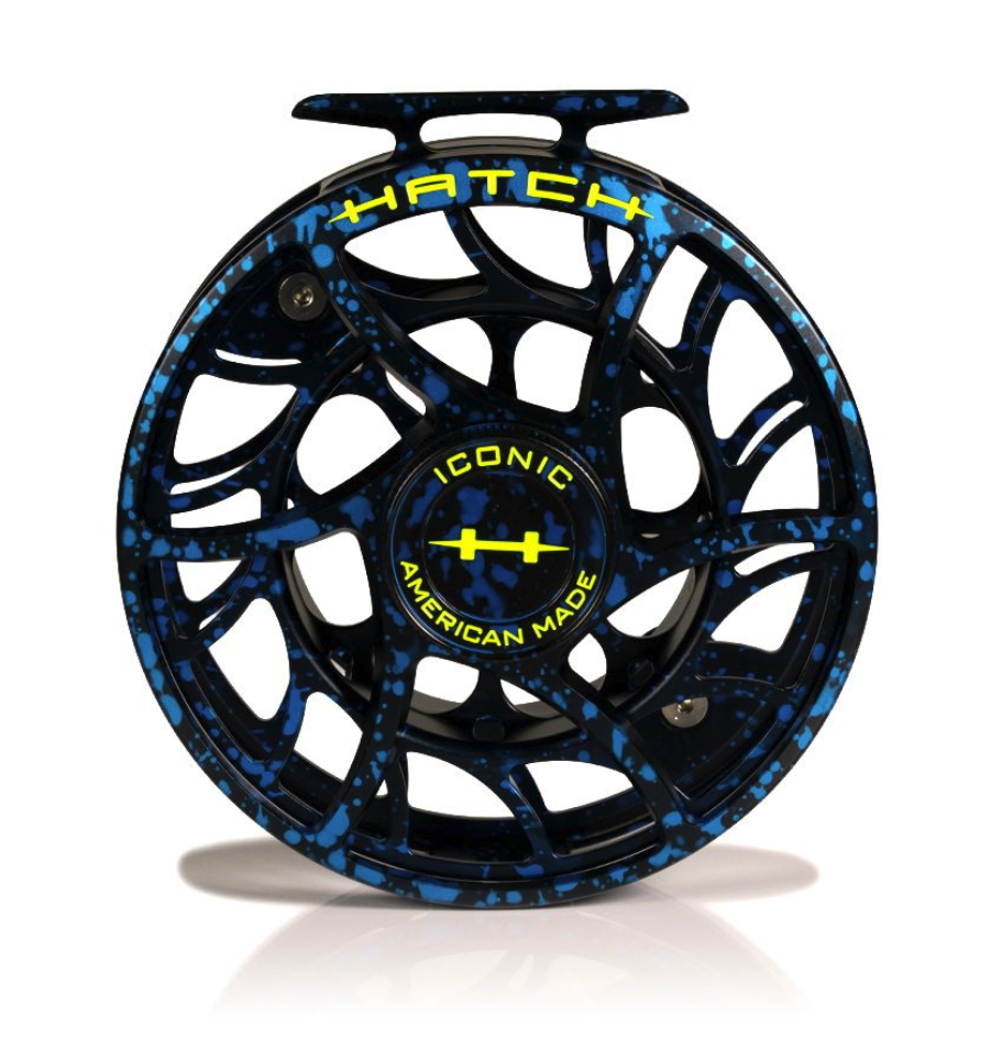 Drag knob side of Hatch Iconic Fly Reel 11 Plus Dark Matter Blue/Black Limited Edition
