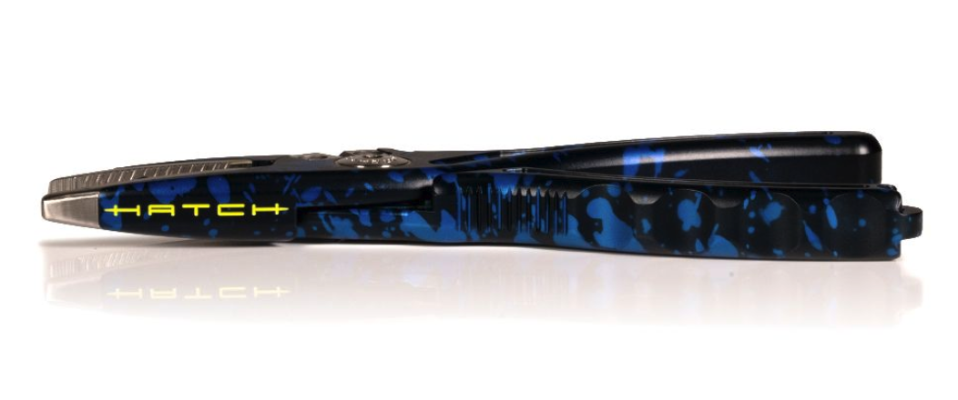 Hatch Nomad 2 Pliers Dark Matter Blue/Black Limited Edition laying on side