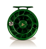 Spool side view of Hatch Iconic Fly Reel 5 Plus Artist Edition Drew Wilson