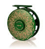 Angled frame view of Hatch Iconic Fly Reel 5 Plus Artist Edition Drew Wilson