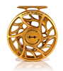 Back view of Hatch Iconic Fly Reel 7 Plus Fool's Gold Limited Edition Large Arbor