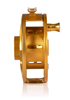 Arbor view of Hatch Iconic Fly Reel 7 Plus Fool's Gold Limited Edition Large Arbor