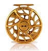 Back view of Hatch Iconic Fly Reel 9 Plus Fool's Gold Limited Edition