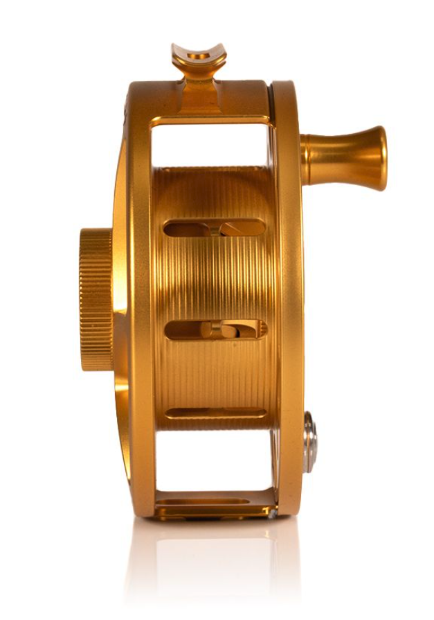 Hatch Iconic Fly Reel 9 Plus Fool's Gold Limited Edition View Arbor view of Hatch Iconic Fly Reel 9 Plus Fool's Gold Limited Edition