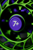 Detail of spool cap on Hatch Iconic Fly Reel 7 Plus Jokester Limited Edition