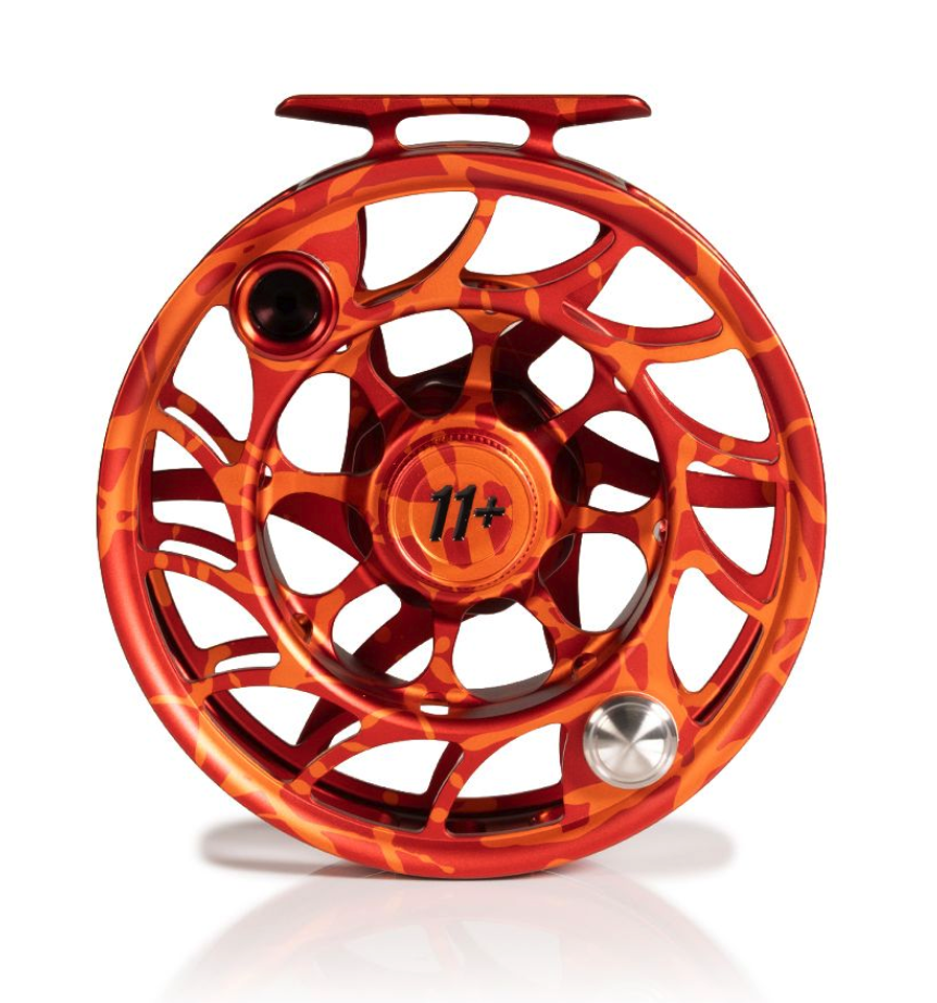 Hatch Iconic Fly Reel 11 Plus Magma Red Orange Limited Edition Large Arbor