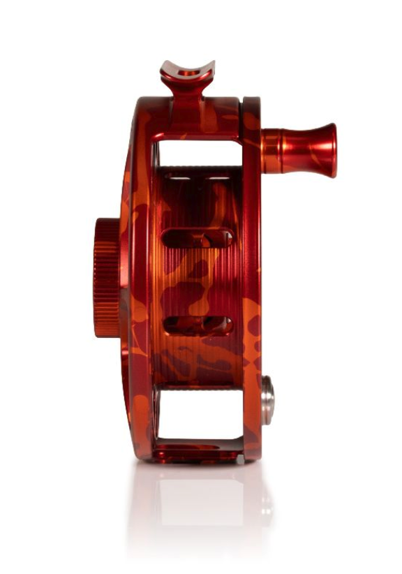 Arbor view of Large Arbor Hatch Iconic Fly Reel 5 Plus Magma Limited Edition