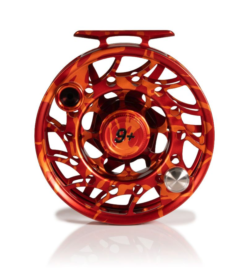 Hatch Iconic Fly Reel 9 Plus Magma Red Orange Limited Edition Mid Arbor