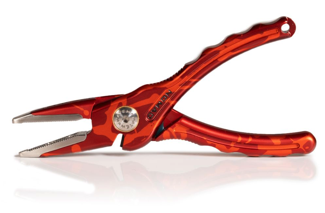 Non cutter side of Hatch Nomad 2 Pliers Magma Limited Edition