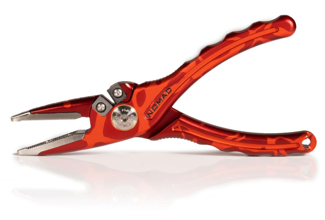 Cutter side of Hatch Nomad 2 Pliers Magma Limited Edition